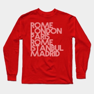 Liverpool European Cup Destinations - Madrid 2019 Long Sleeve T-Shirt